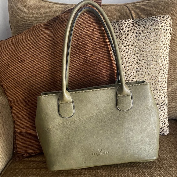 Islander Harris Tweed “Cassley” 100% Pure Wool Olive and Tweed Women's Tote. NWT - Picture 4 of 16